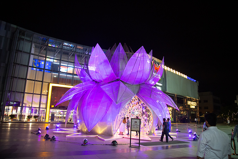 Lotus Theme during Diwali celebration in Phoenix Marketcity Mall Bengaluru