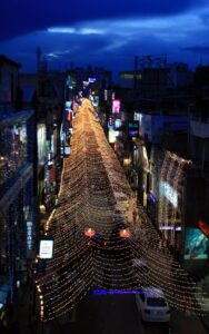 Church Street in Bangalore during Christmas