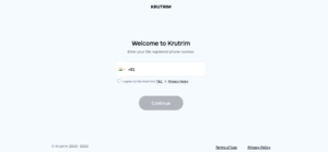 Krutrim AI Website Login URL