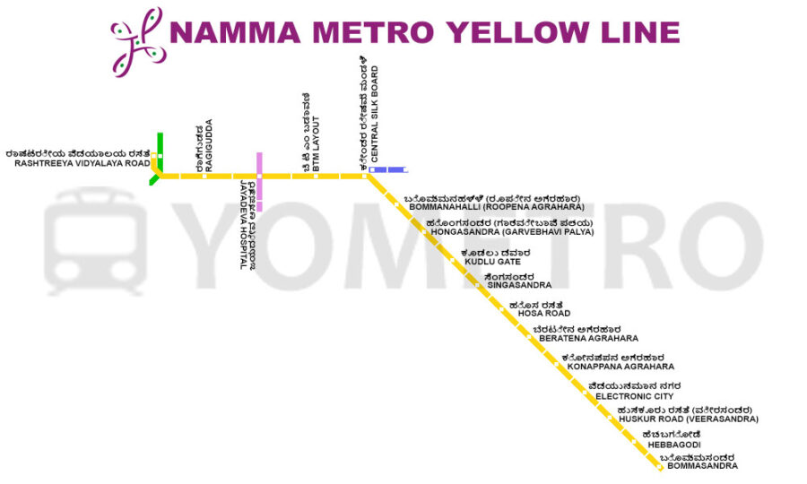 Bangalore Metro Yellow Line – Map, Opening Date & Commuter Guide – It ...